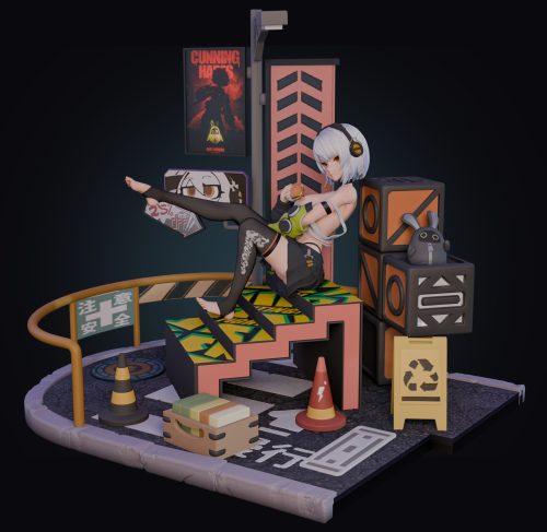 【Pre-order】Zenless Zone Zero First partner #2 Anby Demara GK Resin Statue 1/6 Scale Mi Yin Studio