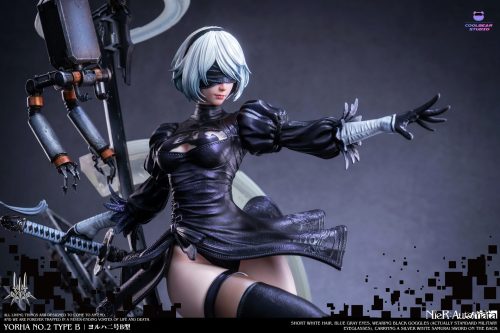 【In stock】Nier Automata Yorha No. 2 Type B EX Black ver + exposed eye head GK Resin Statue 1/4 Scale CoolBear Studio