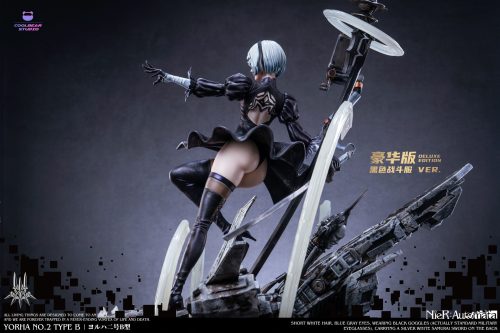 【In stock】Nier Automata Yorha No. 2 Type B EX Black ver + exposed eye head GK Resin Statue 1/4 Scale CoolBear Studio