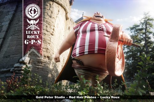【Pre-order】One Piece Red Hair Pirates Lucky Roux GK Resin Statue 1/8 Scale POP Gold Peter Studio