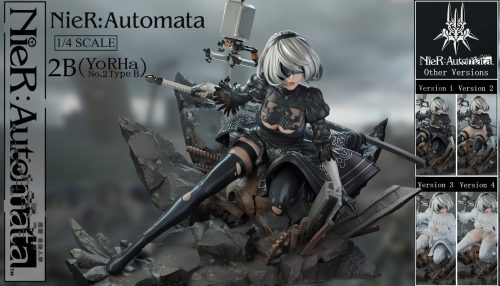 【Pre-order】Nier: Automata 2B Resin Statue 1/4 Scale CROW Studio