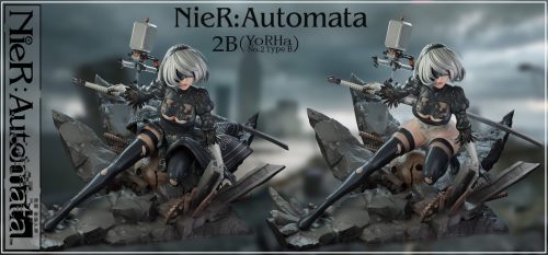 【Pre-order】Nier: Automata 2B Resin Statue 1/4 Scale CROW Studio