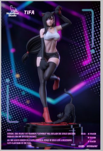 【Pre-order】Tifa Night Cat Girl Resin GK Statue 1/6 Scale NekoNest Studio