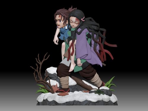 【Pre-order】Saoirse Studio 1/6 Scale Kamado Tanjirou & Kamado Nezuko Resin Statue