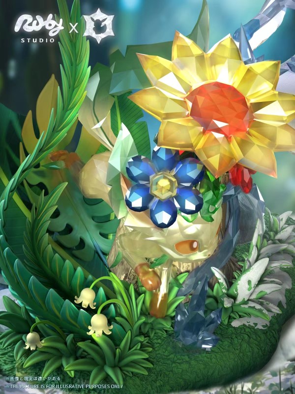 【Pre-order】Terastal Eevee Forest #2 Leafeon & Glaceon GK Resin Statue Ruby ​​Studio