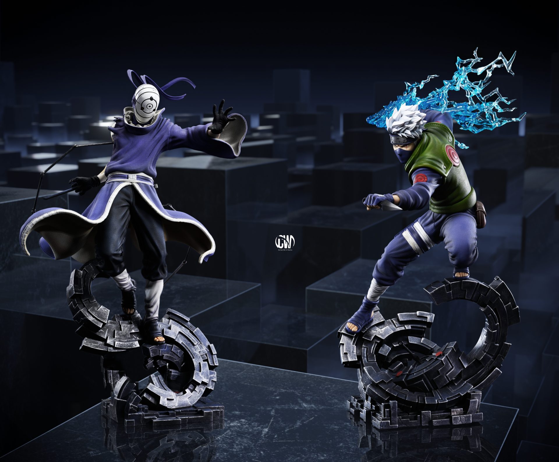 【Pre-order】Kakashi & Obito GK Resin Statue 1/6 Scale CW Studio - Naruto ...
