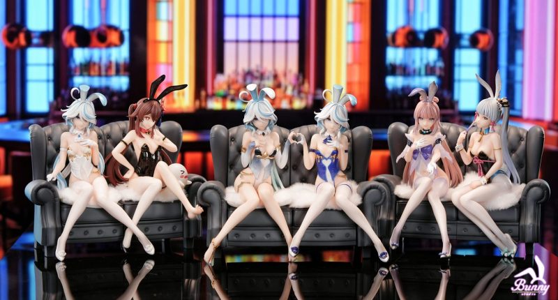 【Pre-order】Genshin Impact Bunny Girl #2 Furina & Kamisato Ayaka & Sangonomiya Kokomi & Hu Tao GK Resin Statue 1/7 Scale Bunny Studio
