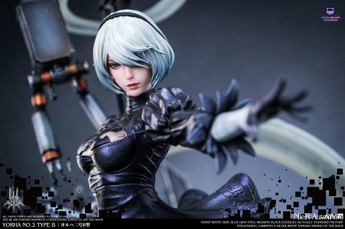 【In stock】Nier Automata Yorha No. 2 Type B EX Black ver + exposed eye head GK Resin Statue 1/4 Scale  CoolBear Studio