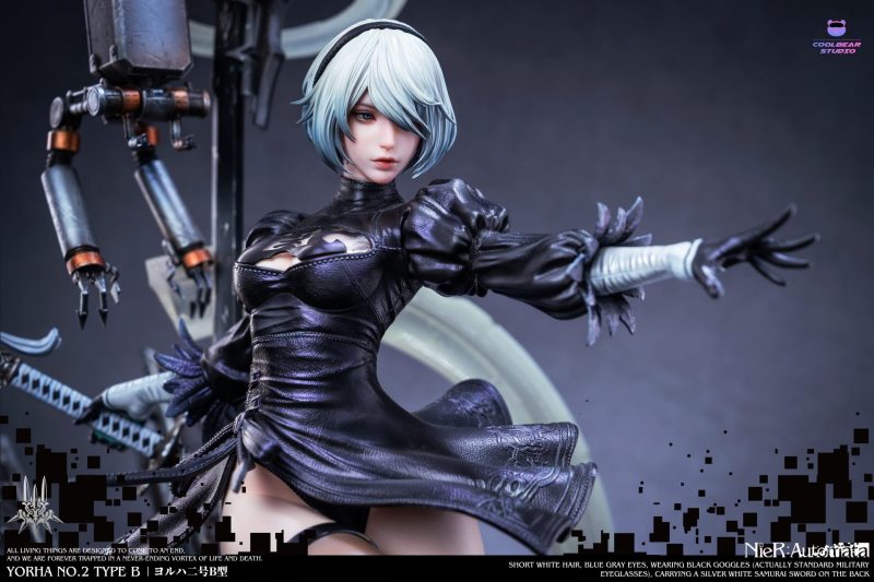 【In stock】Nier Automata Yorha No. 2 Type B EX Black ver + exposed eye head GK Resin Statue 1/4 Scale  CoolBear Studio