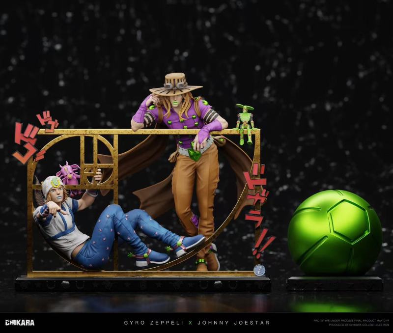 【Pre-order】JoJo's Bizarre Johnny Joestar & Gyro Zeppeli Resin Statue CHIKARA Studio