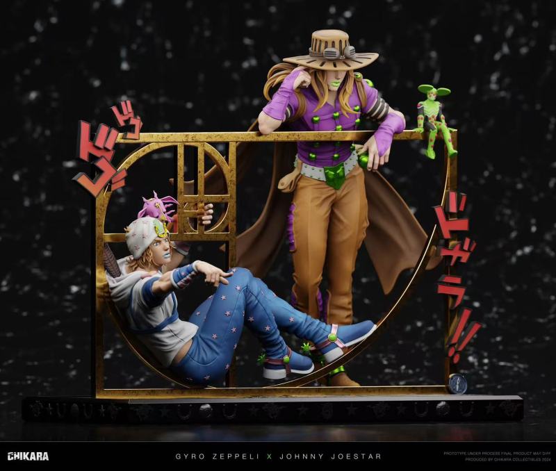 【Pre-order】JoJo's Bizarre Johnny Joestar & Gyro Zeppeli Resin Statue CHIKARA Studio