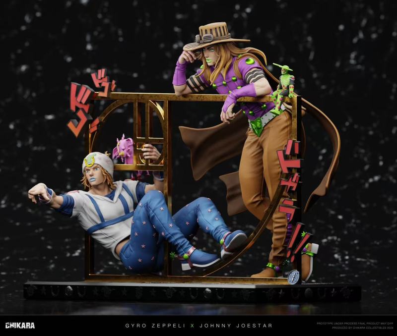 【Pre-order】JoJo's Bizarre Johnny Joestar & Gyro Zeppeli Resin Statue CHIKARA Studio