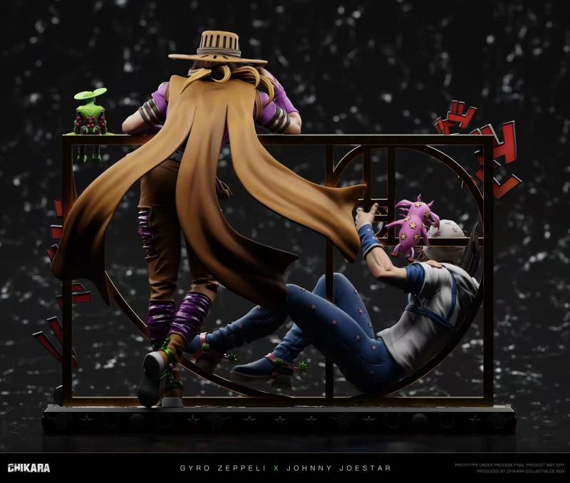 【Pre-order】JoJo's Bizarre Johnny Joestar & Gyro Zeppeli Resin Statue CHIKARA Studio
