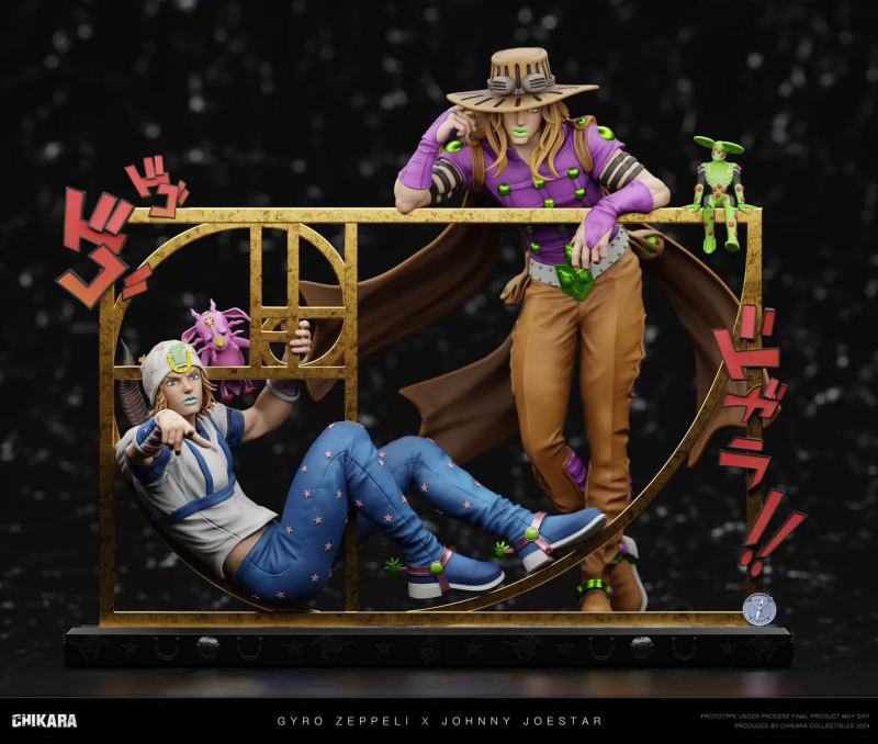 【Pre-order】JoJo's Bizarre Johnny Joestar & Gyro Zeppeli Resin Statue CHIKARA Studio