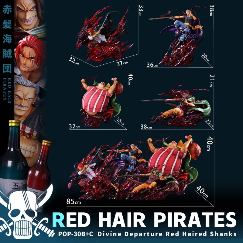 【Pre-order】One Piece Red Hair Pirates GK Resin Statue Jacksdo Studio
