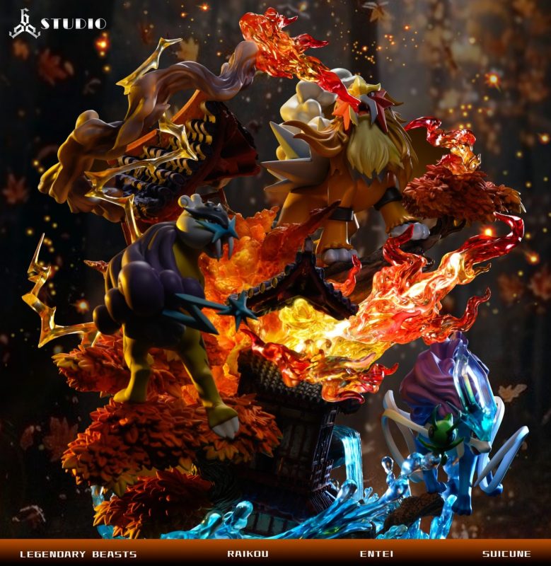 【Pre-order】Legendary Pokémon Entei & Raikou & Suicune GK Resin Statue 666 Studio
