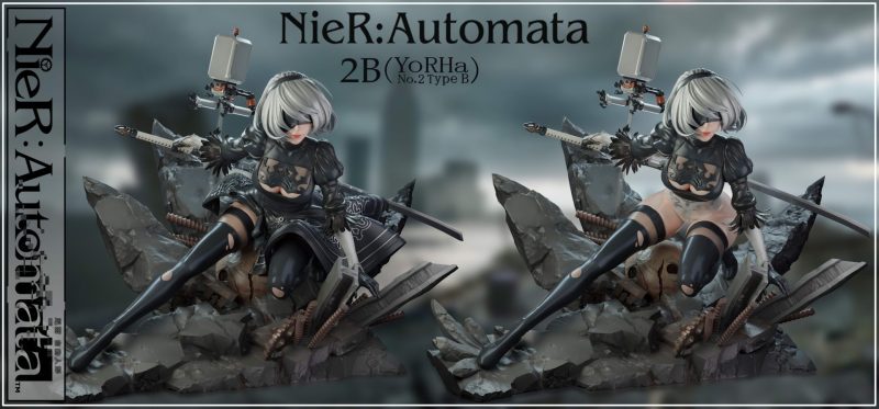 【Pre-order】Nier: Automata 2B Resin Statue 1/4 Scale CROW Studio