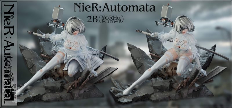 【Pre-order】Nier: Automata 2B Resin Statue 1/4 Scale CROW Studio