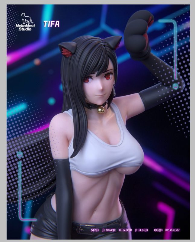 【Pre-order】Tifa Night Cat Girl Resin GK Statue 1/6 Scale NekoNest Studio