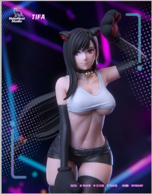 【Pre-order】Tifa Night Cat Girl Resin GK Statue 1/6 Scale NekoNest Studio