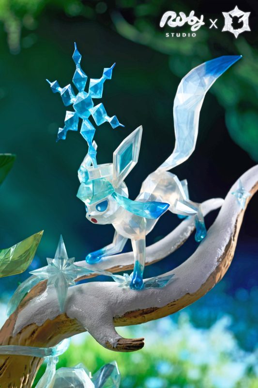 【Pre-order】Ruby Studio Terastal Eevee Forest #2 Leafeon & Glaceon GK Resin Statue