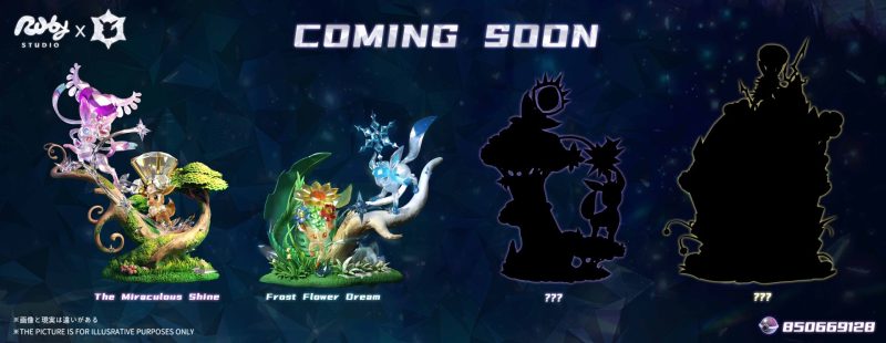 【Pre-order】Ruby Studio Terastal Eevee Forest #2 Leafeon & Glaceon GK Resin Statue