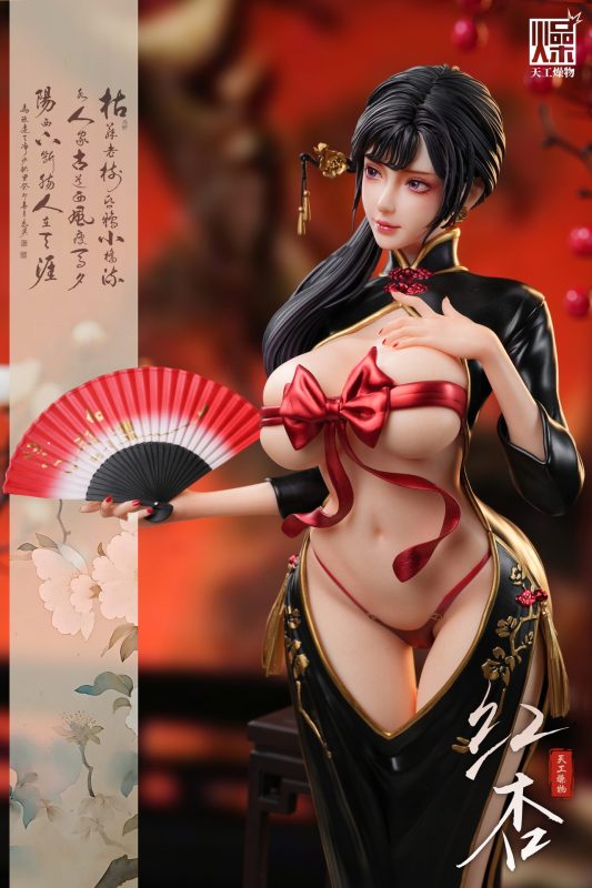【Pre-order】TGZW Studio 1/4 Scale Cheongsam Red Apricot LICENSED Resin Statue