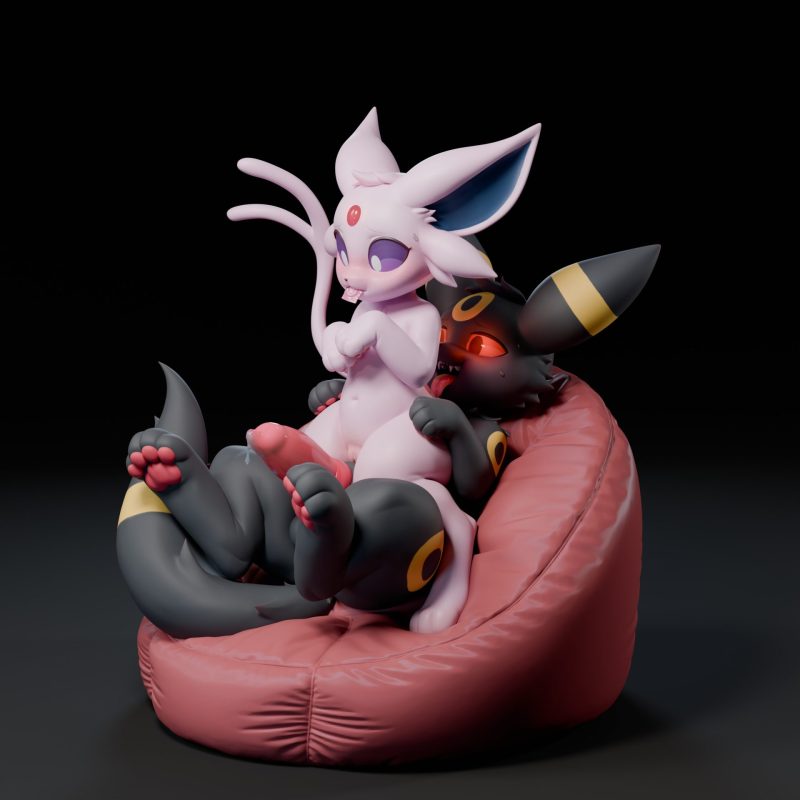 【Pre-order】Lingmo Studio Espeon & Umbreon GK Resin Statue