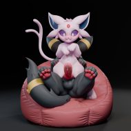 【Pre-order】Lingmo Studio Espeon & Umbreon GK Resin Statue