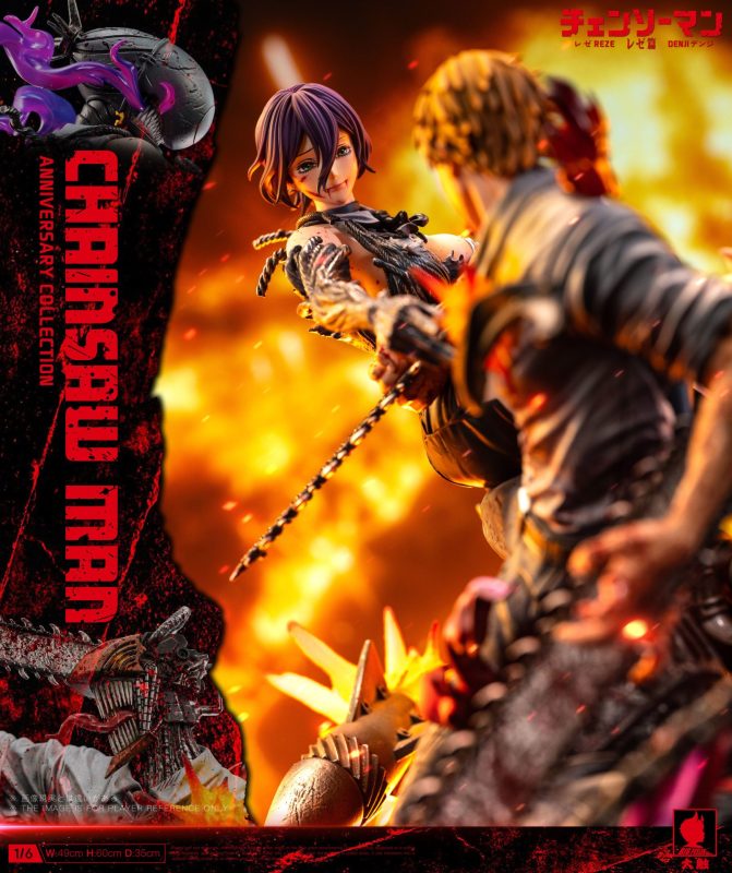【Pre-order】Big Feeler Studio Denji vs Reze Resin Statue