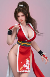 【Pre-order】FG Studio 1/3 Scale Red-clothed fighting girl Full silicone posable figure Resin Statue