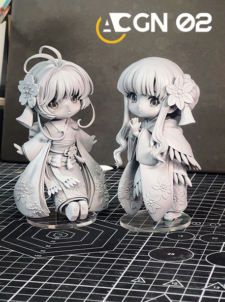 【Pre-order】ACGN 02 STUDIO Chibi Scale Sakura & Tomoyo Resin Statue