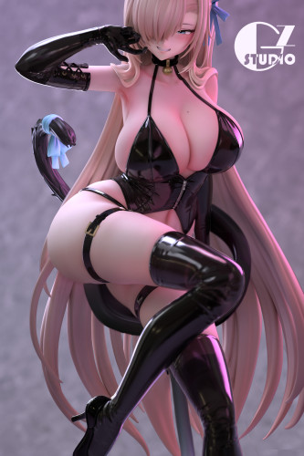 【Pre-order】GZ Studio 1/6 Scale Latex Cat Girl - Asuna (Black or White available) Resin Statue