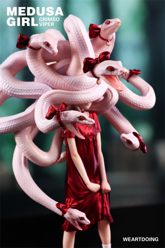【Pre-order】WeArtDoing Studio Medusa Girl Green Viper & Crimson Viper Resin Statue