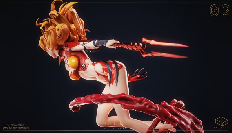【Pre-order】Cast Design Studio 1/4 Scale The Crimson Valkyrie — Asuka Resin Statue