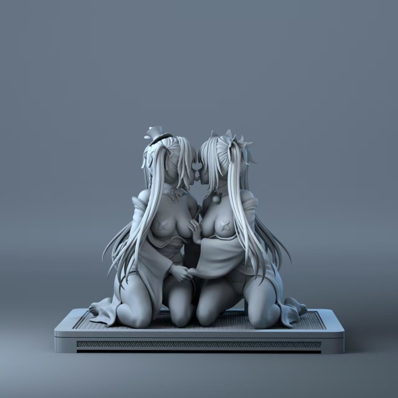 【Pre-order】Lemon Studio 1/6 Scale Twin Courtesans — Huahua & Huohuo Resin Statue