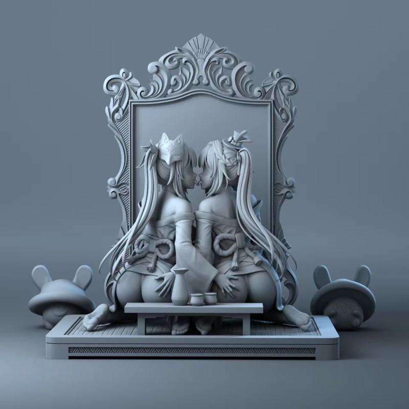 【Pre-order】Lemon Studio 1/6 Scale Twin Courtesans — Huahua & Huohuo Resin Statue