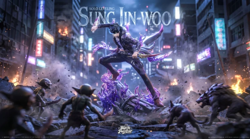 【Pre-order】Black Panther Studio Sung Jinh Wooh and Cha Hae-Inh Resin Statue