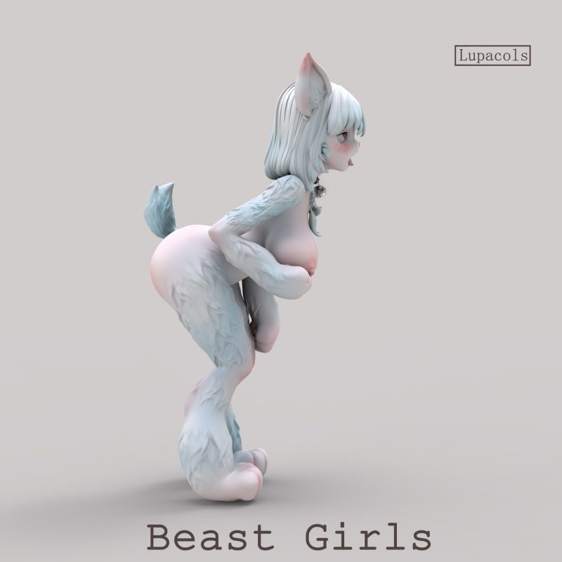 【Pre-order】Lupacols Studio Furry Kemono Musume Series Pink X White Kemono Musume Statue