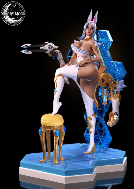 【Pre-order】Starry Moon Atelier Studio 1/4 Scale Golden Reign The Business Bunny (White & Black Editions) Resin Statue