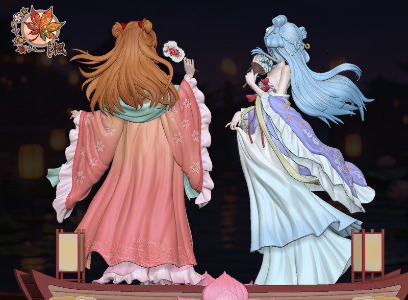 【Pre-order】Fengye Studio 1/6 Scale Asuka Rei Ayanami Resin Statue