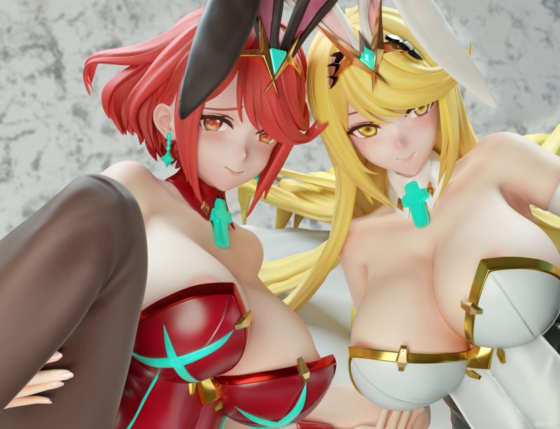 【Pre-order】NTR Studio 1/6 Scale Pyra X Mythra Bunny Girl Resin Statue