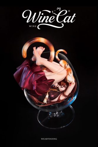 【Pre-order】WeArtDoing Studio Wine Cat Yin Yue & Fei Ye Resin Statue