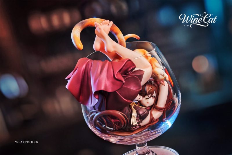 【Pre-order】WeArtDoing Studio Wine Cat Yin Yue & Fei Ye Resin Statue