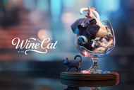 【Pre-order】WeArtDoing Studio Wine Cat Yin Yue & Fei Ye Resin Statue