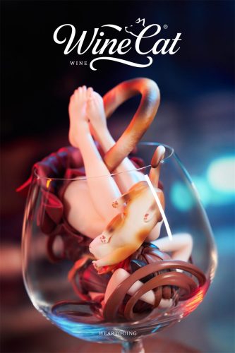 【Pre-order】WeArtDoing Studio Wine Cat Yin Yue & Fei Ye Resin Statue