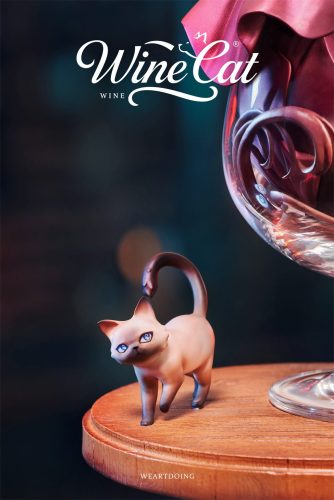 【Pre-order】WeArtDoing Studio Wine Cat Yin Yue & Fei Ye Resin Statue