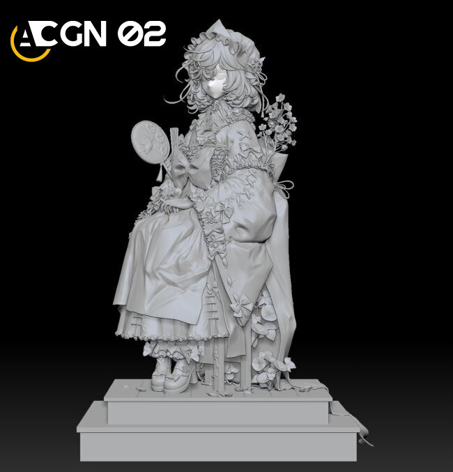 【Pre-order】ACGN 02 STUDIO 1/7 Scale Night Train – Yuyuko Saigyouji Resin Statue