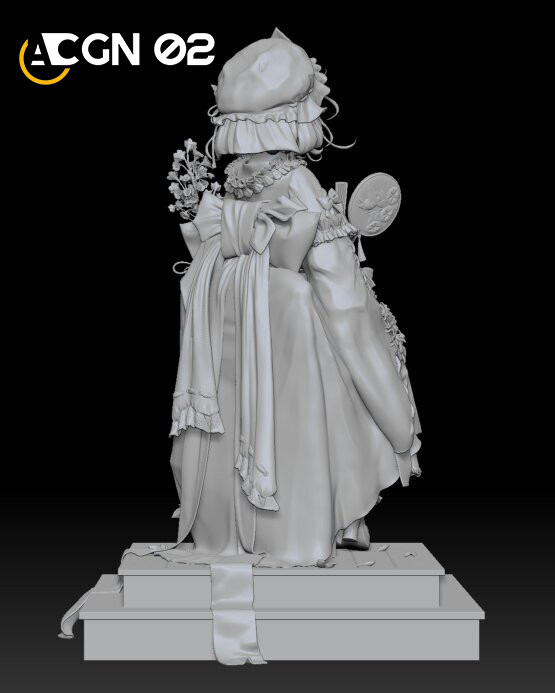 【Pre-order】ACGN 02 STUDIO 1/7 Scale Night Train – Yuyuko Saigyouji Resin Statue