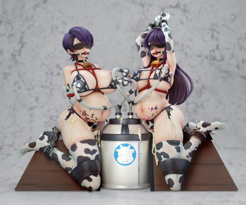 【Pre-order】Meat Studio The Komi Mother and Daughter Bound and Lactating on a Wooden Horse Resin Statue
